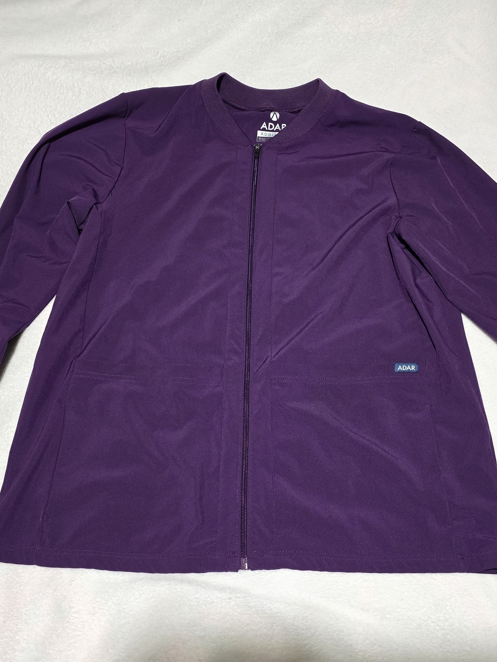 ADAR Men’s Crew-Neck Purple Zip Jacket